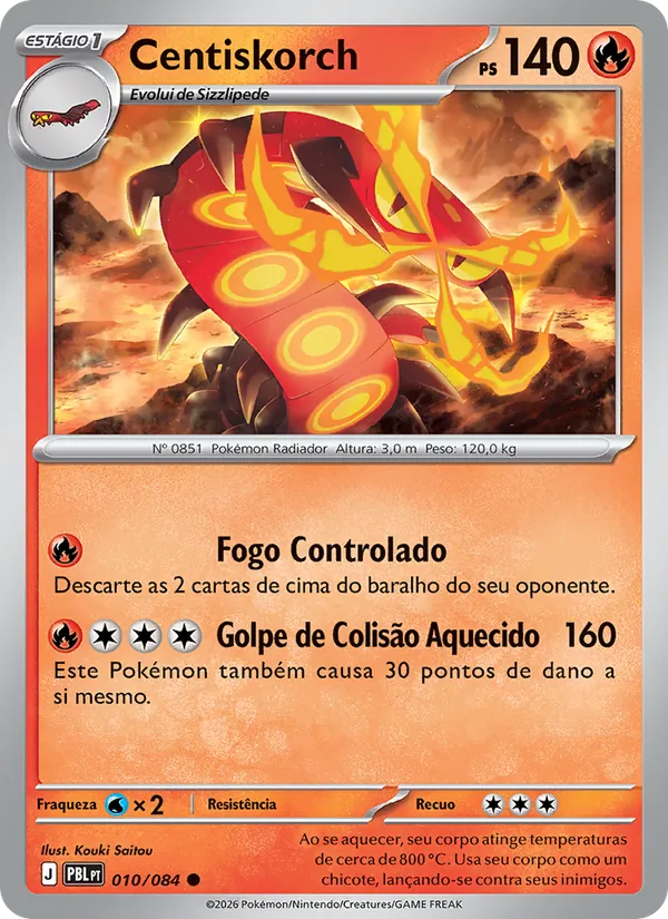 Carta Centiskorch do set Escuridão Absoluta