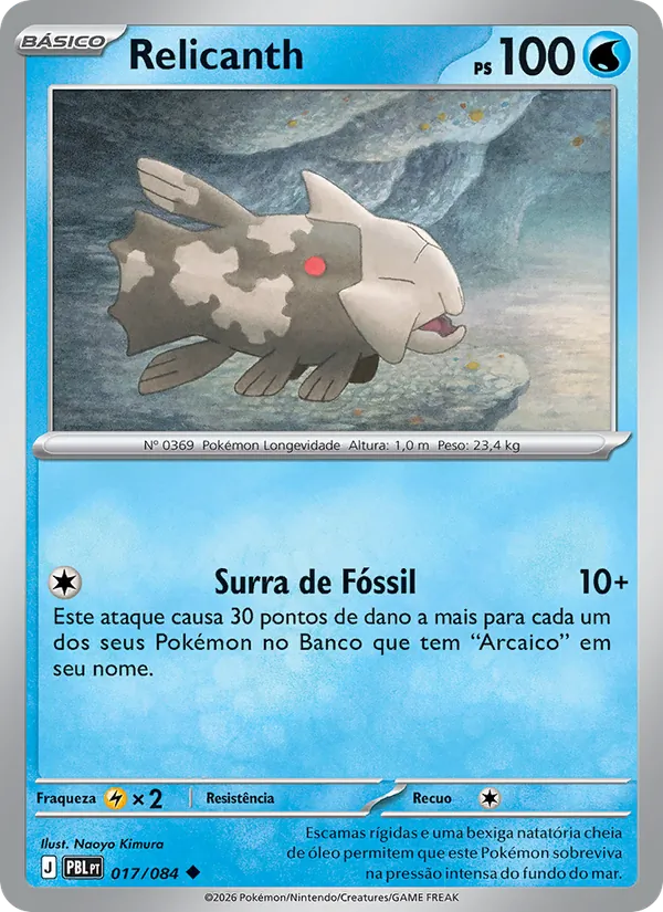 Carta Relicanth do set Escuridão Absoluta