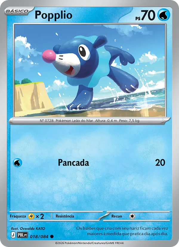 Carta Popplio do set Escuridão Absoluta