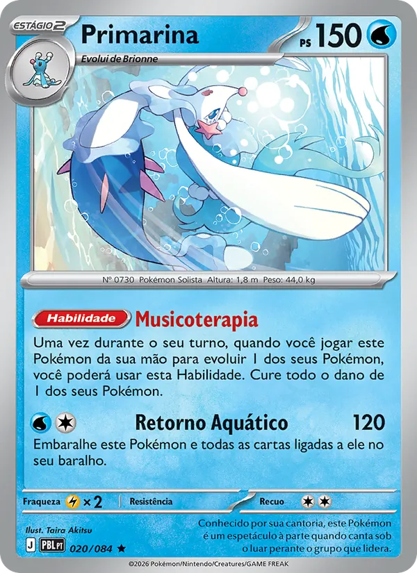 Carta Primarina do set Escuridão Absoluta