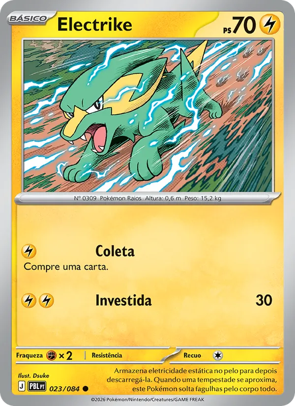 Carta Electrike do set Escuridão Absoluta