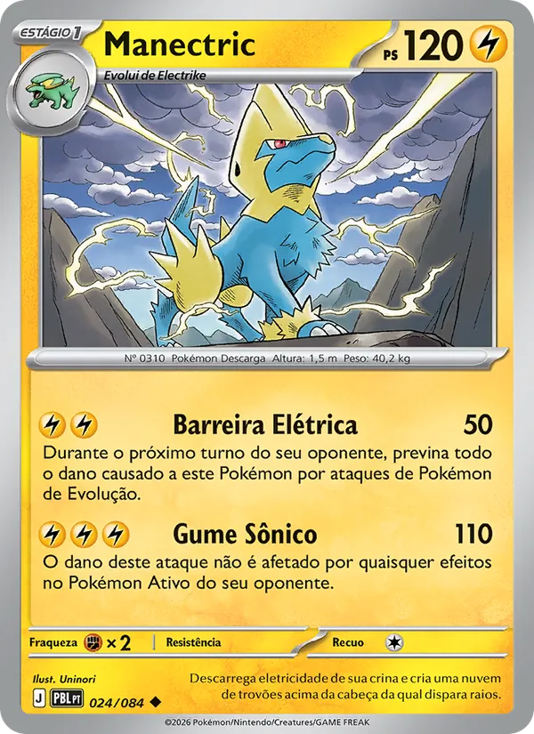 Carta Manectric do set Escuridão Absoluta