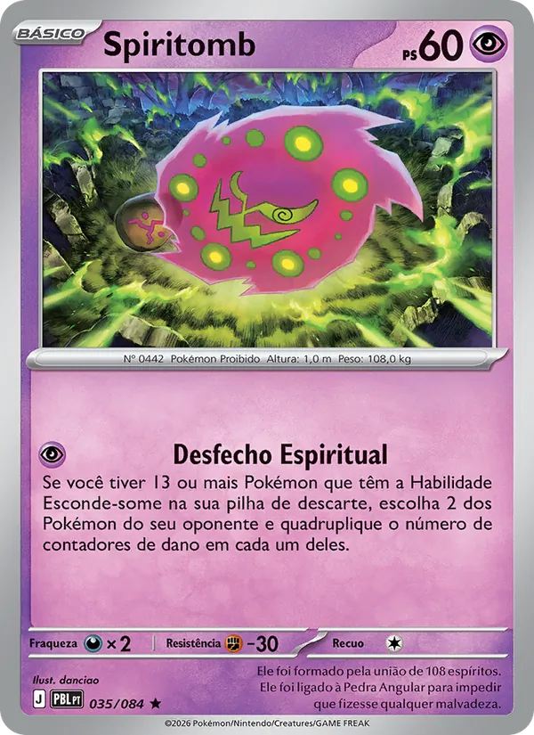 Carta Spiritomb do set Escuridão Absoluta