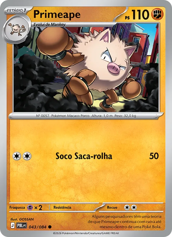 Carta Primeape do set Escuridão Absoluta