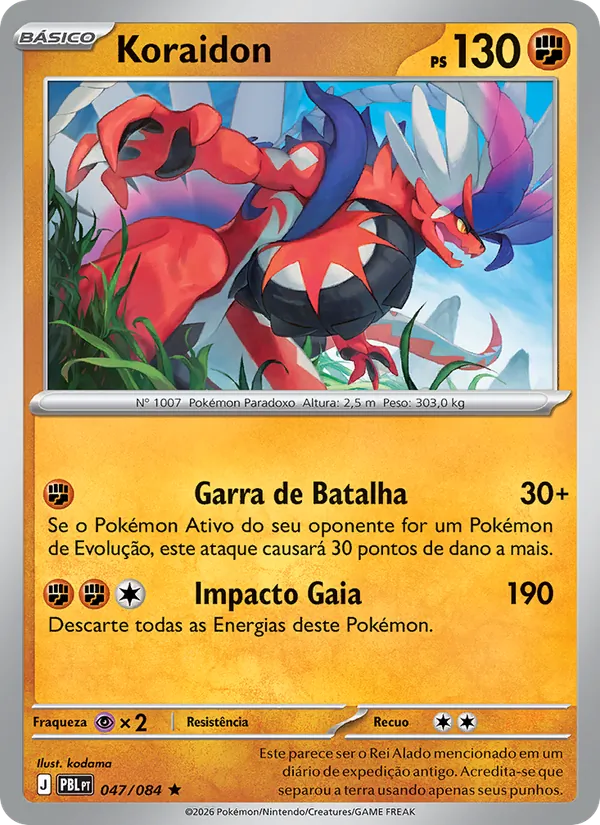 Carta Koraidon do set Escuridão Absoluta