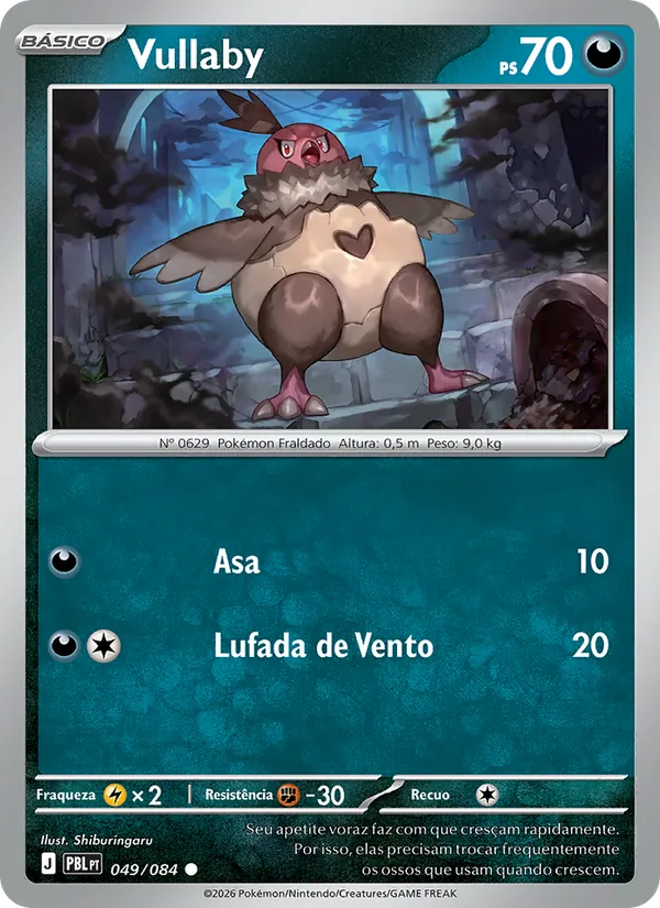 Carta Vullaby do set Escuridão Absoluta