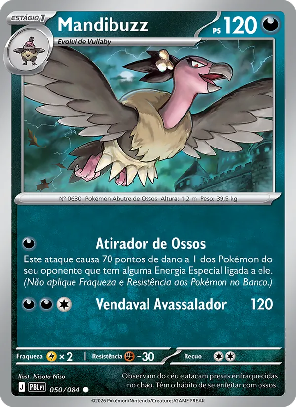 Carta Mandibuzz do set Escuridão Absoluta