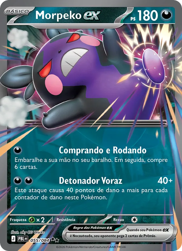 Carta Morpeko ex do set Escuridão Absoluta