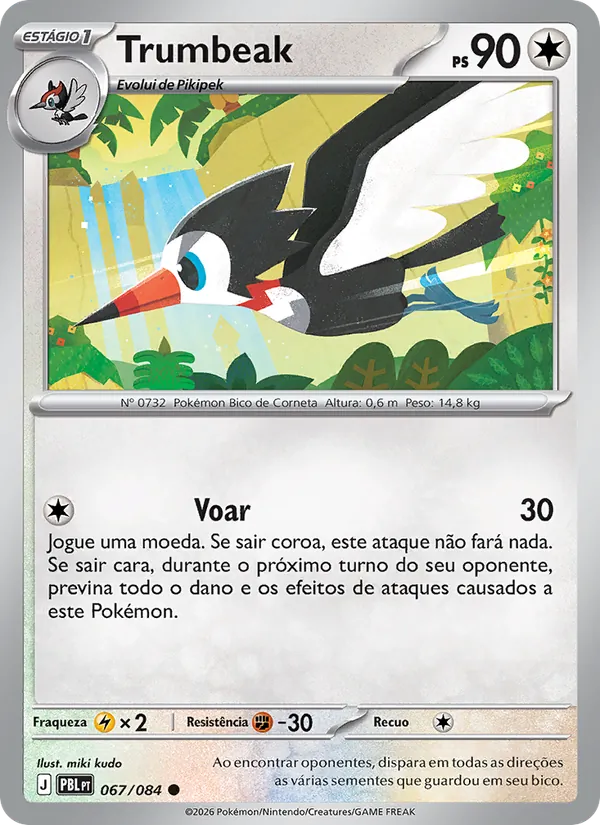 Carta Trumbeak do set Escuridão Absoluta