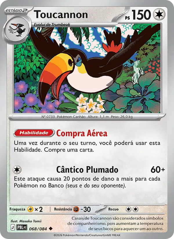 Carta Toucannon do set Escuridão Absoluta