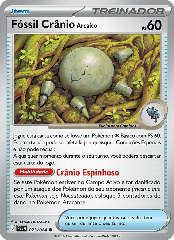 Carta Fóssil Crânio Arcaico do set Escuridão Absoluta