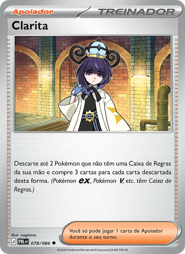 Carta Clarita do set Escuridão Absoluta