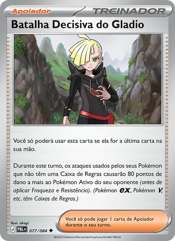 Carta Batalha Decisiva do Gladio do set Escuridão Absoluta