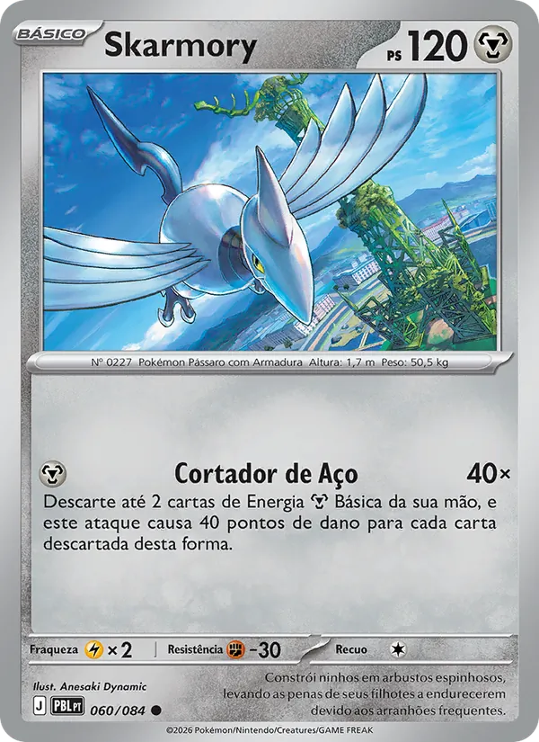 Carta Skarmory do set Escuridão Absoluta