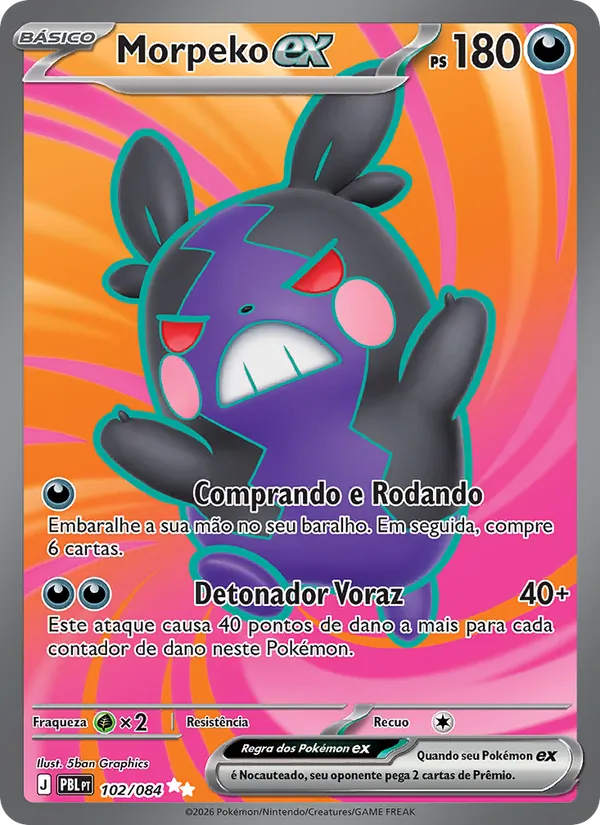 Carta Morpeko ex do set Escuridão Absoluta