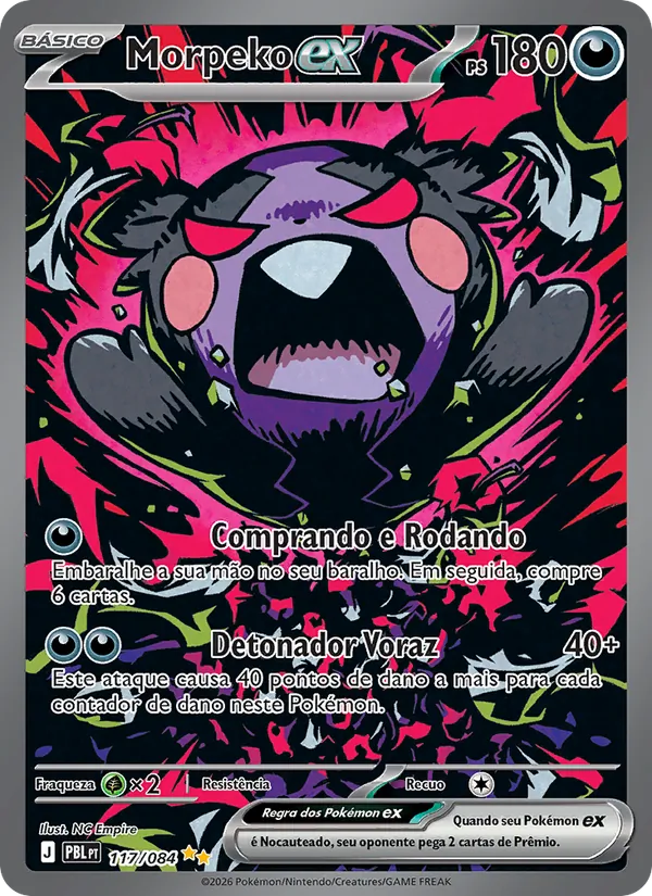 Carta Morpeko ex do set Escuridão Absoluta
