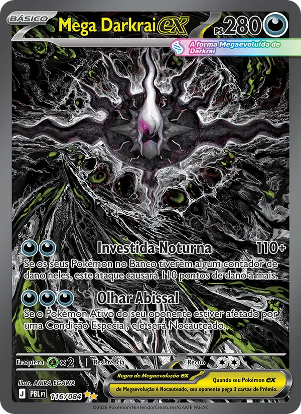 Carta Mega Darkrai ex do set Escuridão Absoluta